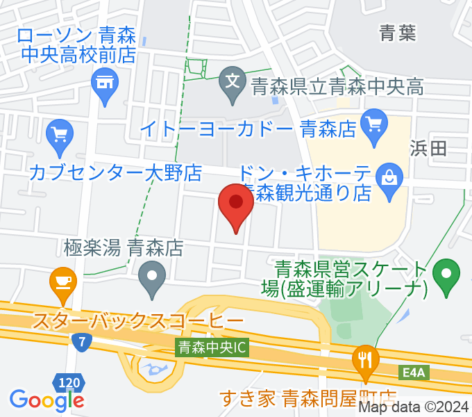 TSUTAYA 青森中央店の場所