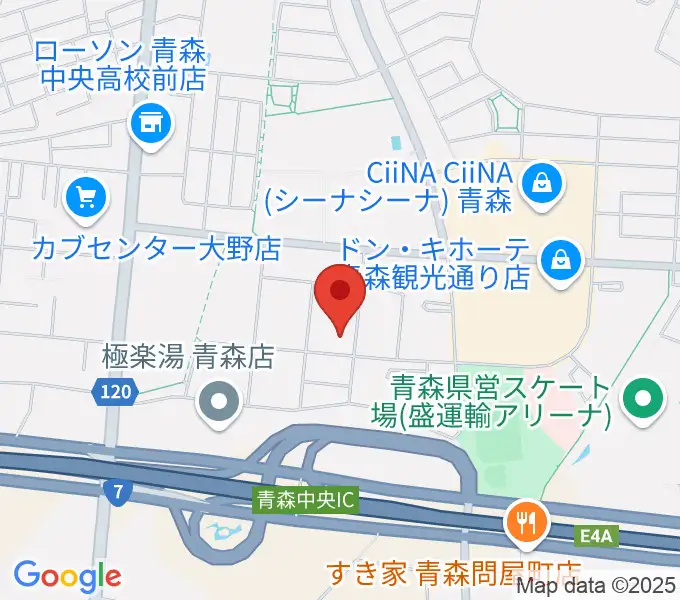 TSUTAYA 青森中央店の地図