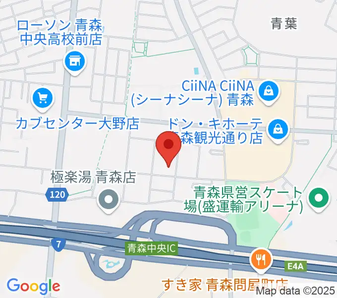 TSUTAYA 青森中央店の地図