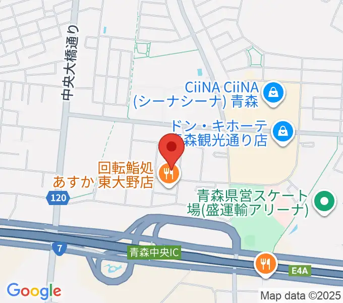 TSUTAYA 青森中央店の地図