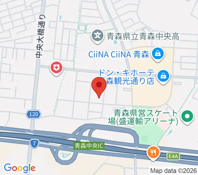 TSUTAYA 青森中央店の地図