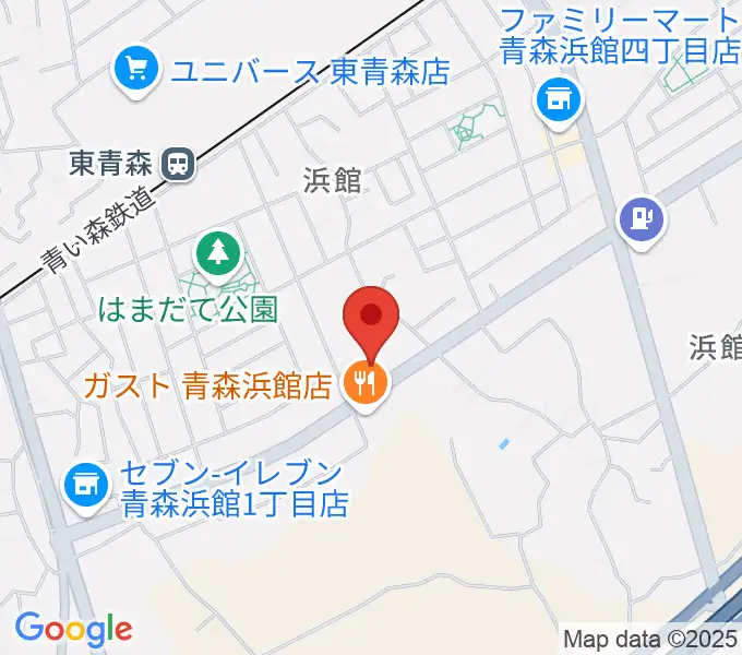 ゲオ青森浜館店の地図