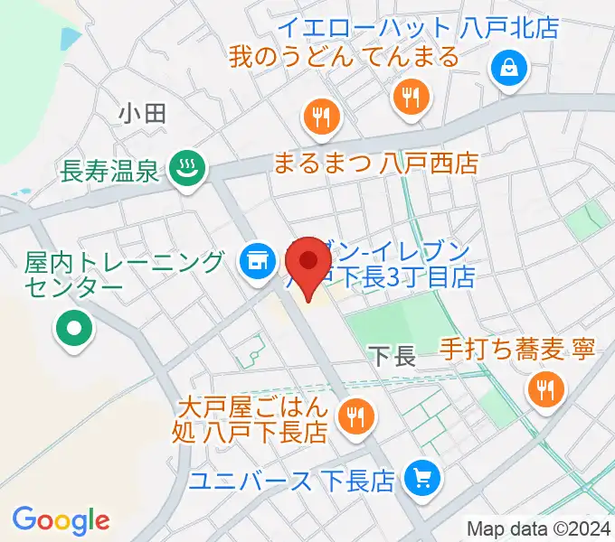 ゲオ八戸下長店の地図