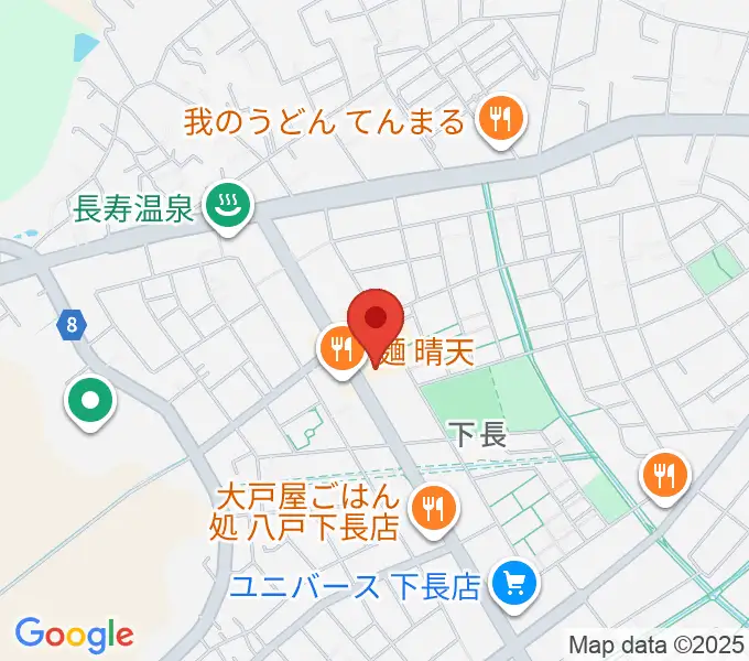 ゲオ八戸下長店の地図