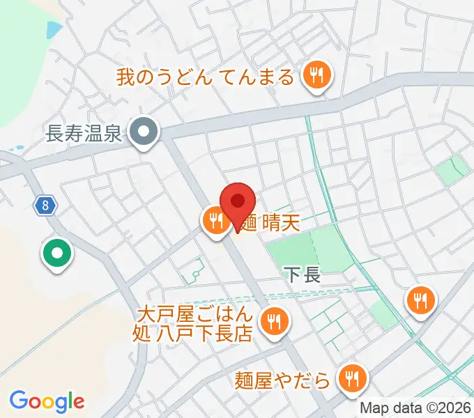 ゲオ八戸下長店の地図