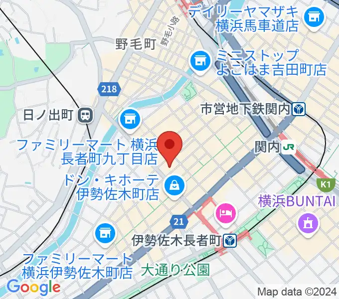 長者町FRIDAYの地図