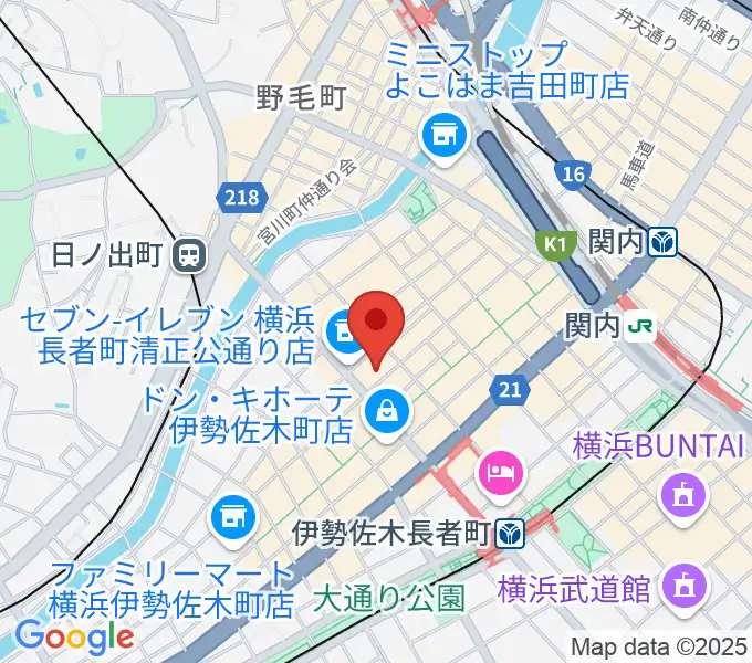 長者町FRIDAYの地図