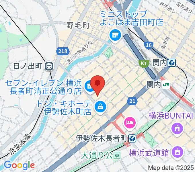 長者町FRIDAYの地図