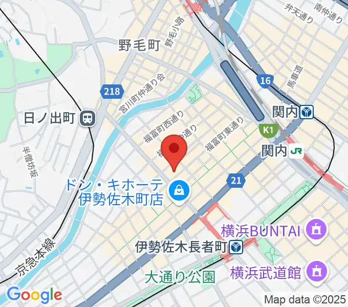 長者町FRIDAYの地図