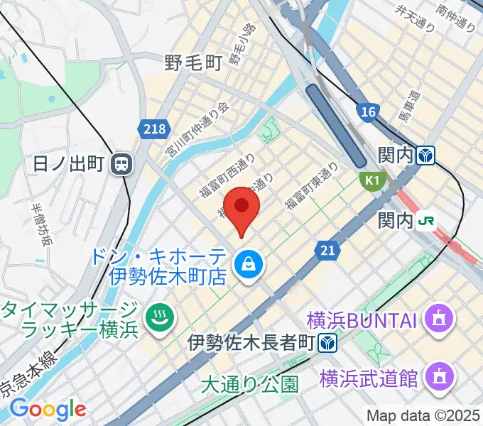 長者町FRIDAYの地図