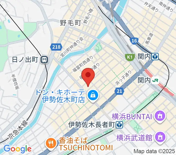 長者町FRIDAYの地図