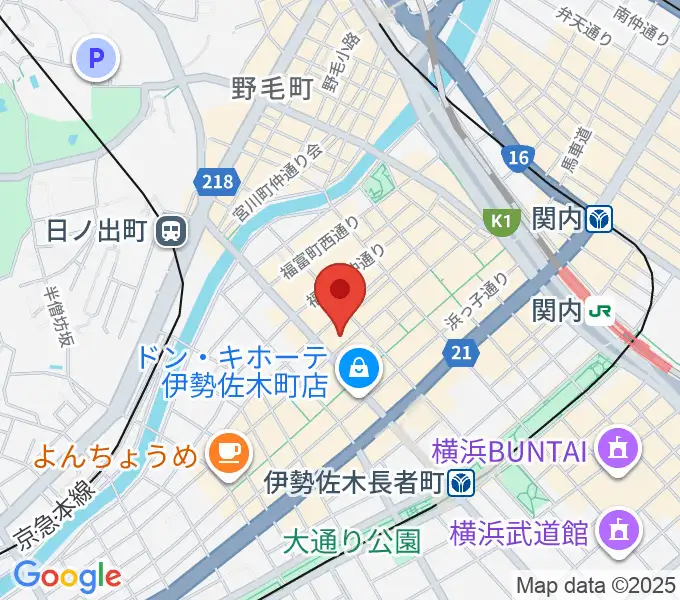 長者町FRIDAYの地図