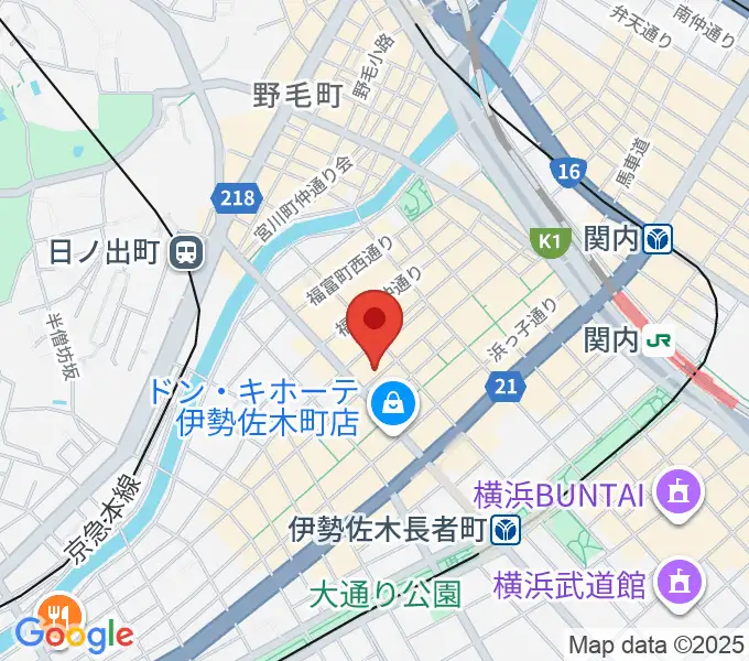 長者町FRIDAYの地図