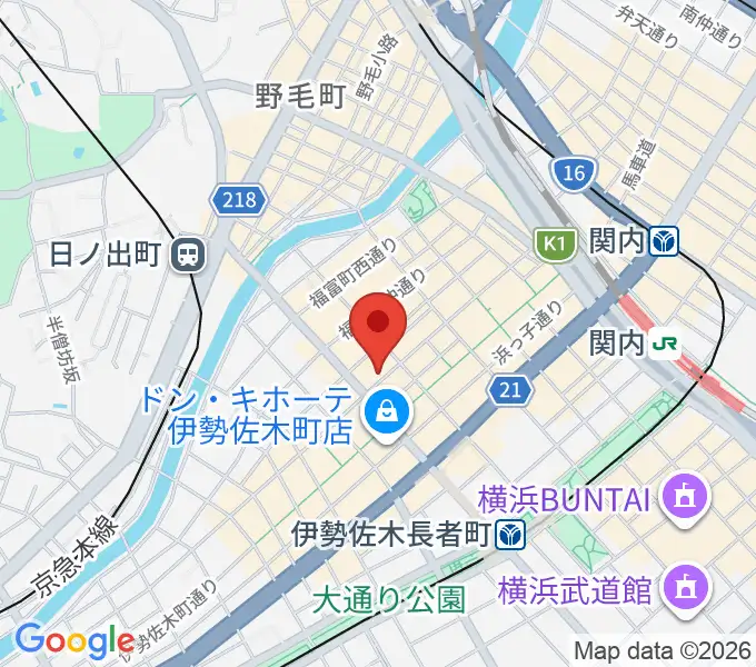 長者町FRIDAYの地図