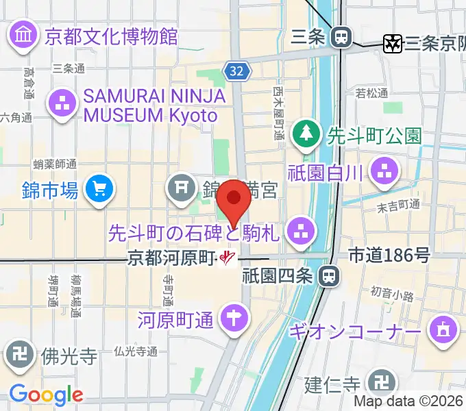 タワーレコード京都店の地図