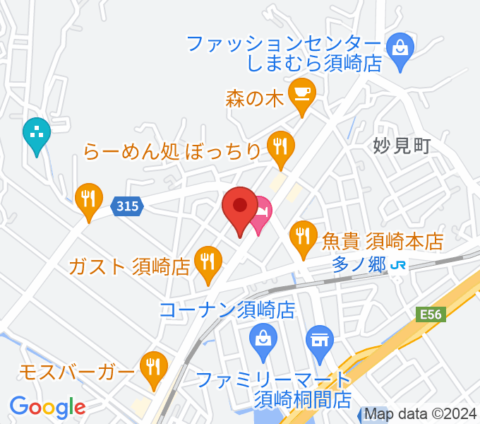 TSUTAYA 須崎店の場所