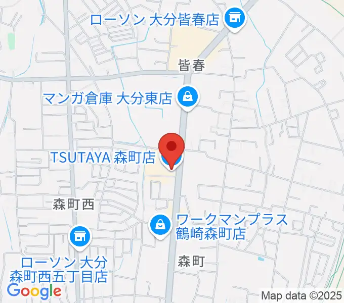 TSUTAYA 森町店の地図