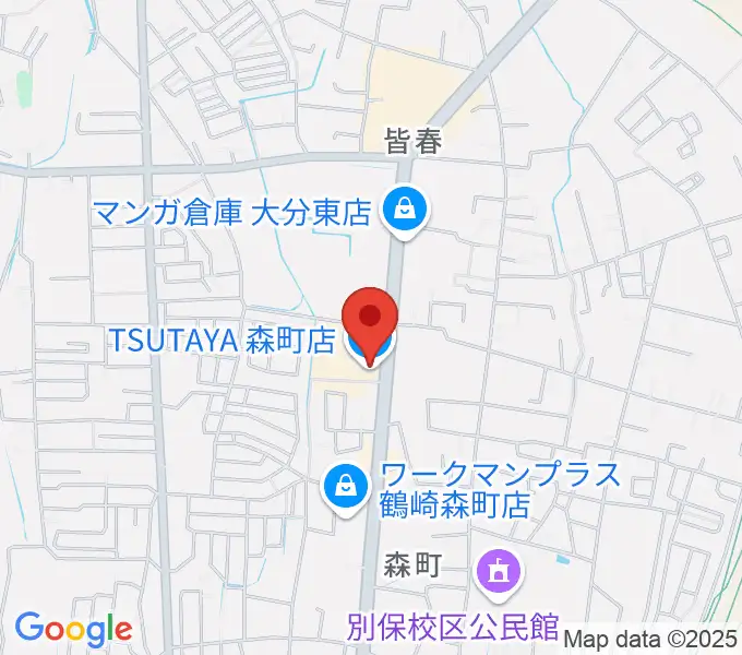TSUTAYA 森町店の地図