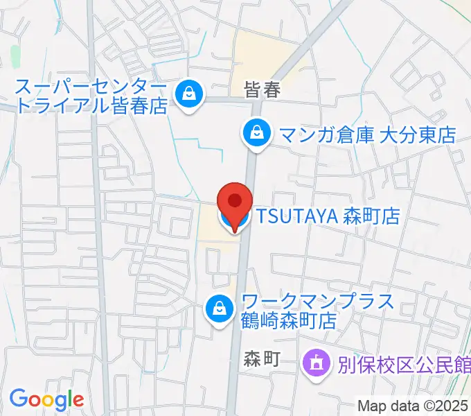 TSUTAYA 森町店の地図