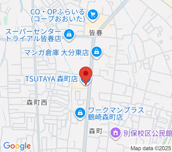 TSUTAYA 森町店の地図
