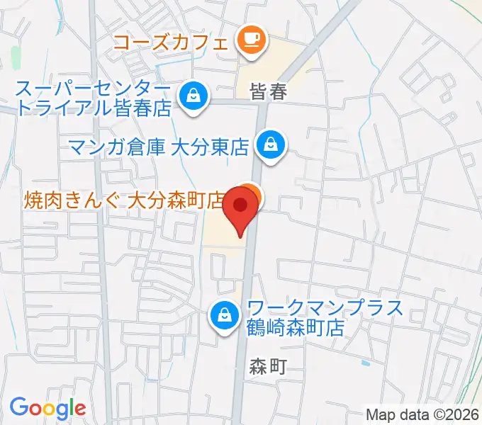 TSUTAYA 森町店の地図