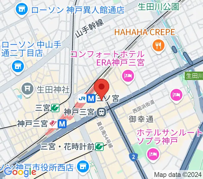 タワーレコード神戸店の地図