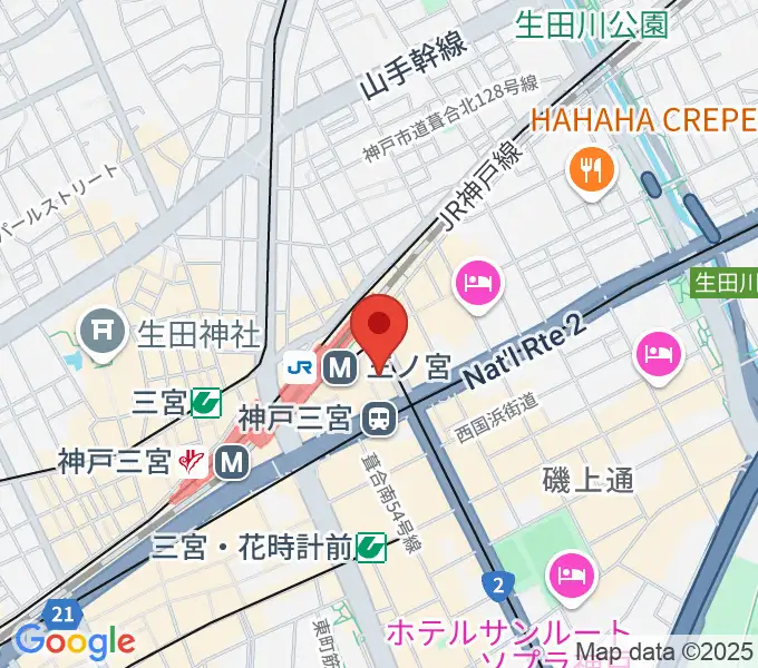 タワーレコード神戸店の地図