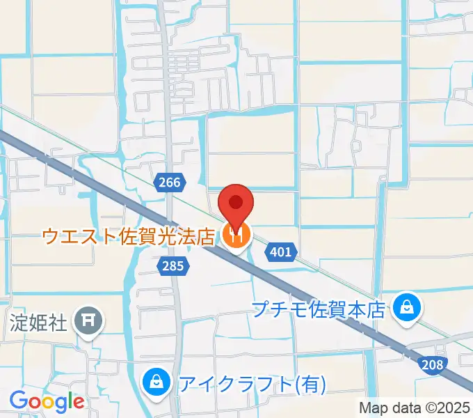 ゲオ佐賀北川副店の地図