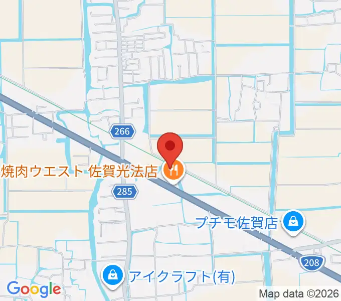 ゲオ佐賀北川副店の地図
