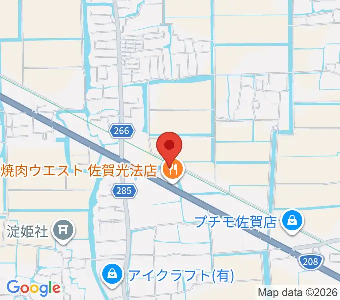 ゲオ佐賀北川副店の地図