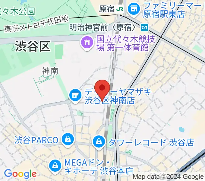 渋谷UNDER DEER Loungeの地図