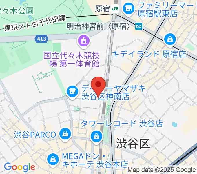 渋谷UNDER DEER Loungeの地図