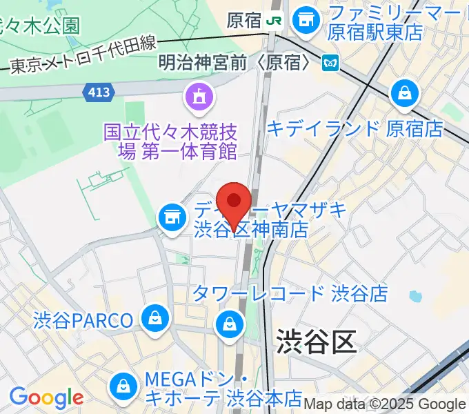 渋谷UNDER DEER Loungeの地図