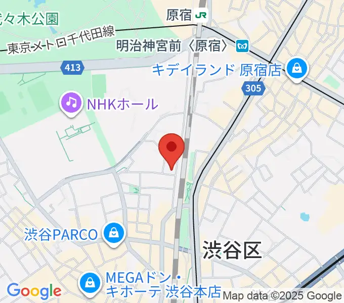 渋谷UNDER DEER Loungeの地図