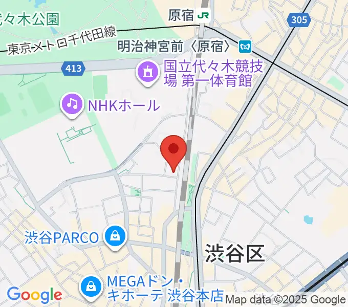 渋谷UNDER DEER Loungeの地図