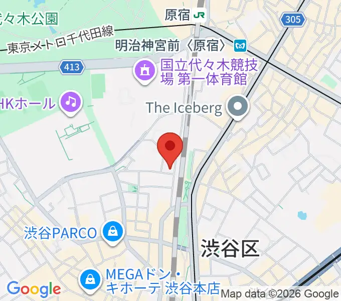 渋谷UNDER DEER Loungeの地図