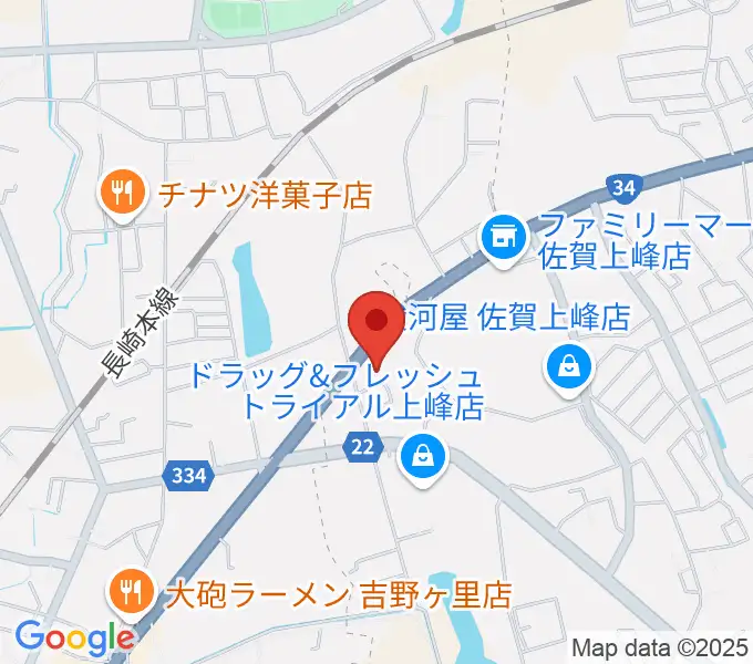 ゲオ佐賀上峰店の地図