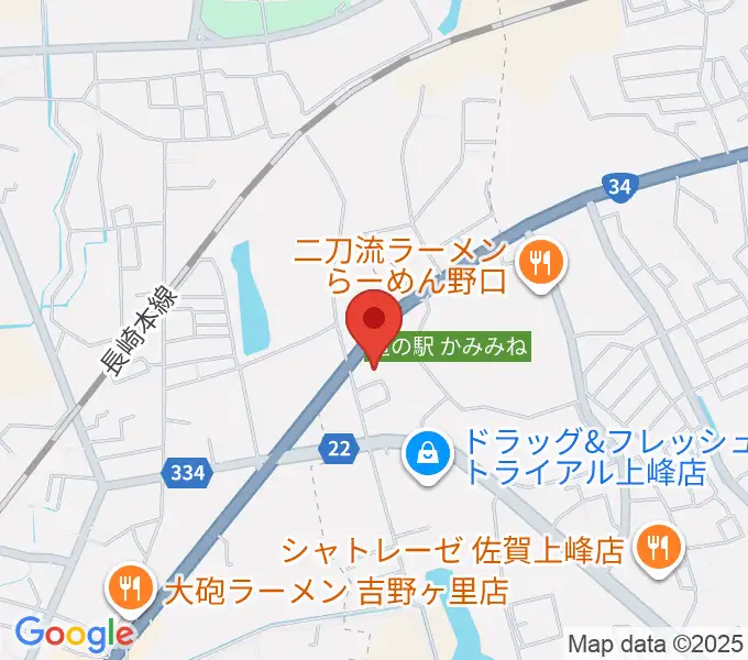 ゲオ佐賀上峰店の地図