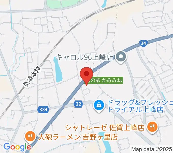 ゲオ佐賀上峰店の地図