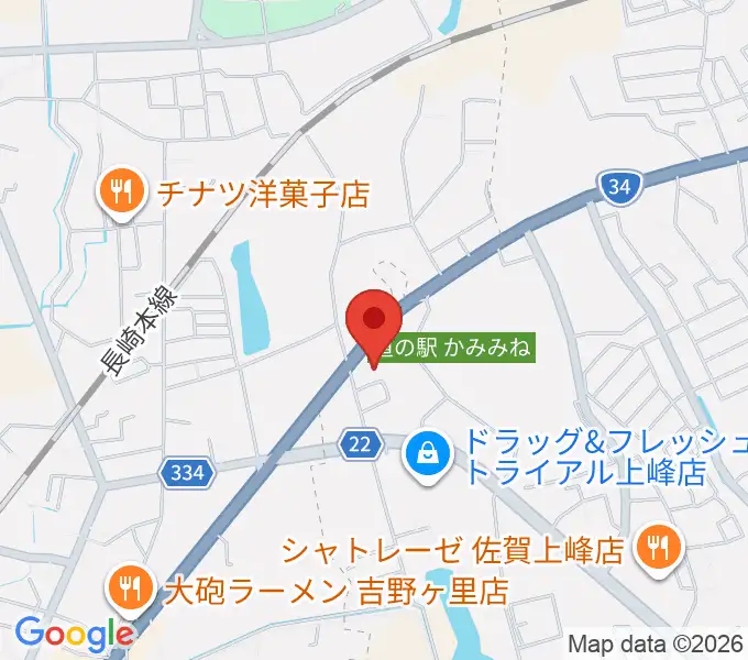 ゲオ佐賀上峰店の地図