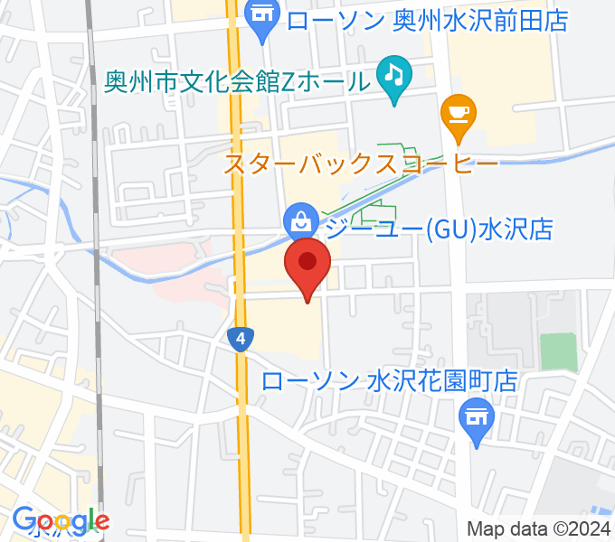 TSUTAYA 水沢店の場所