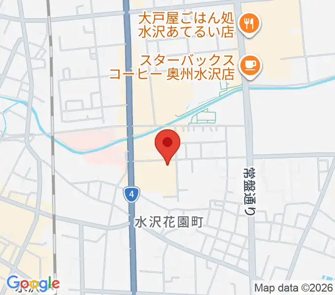 TSUTAYA 水沢店の地図