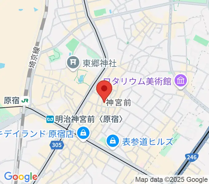 原宿VACANTの地図