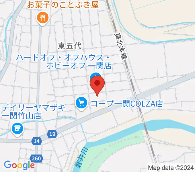 TSUTAYA 一関中央店の地図