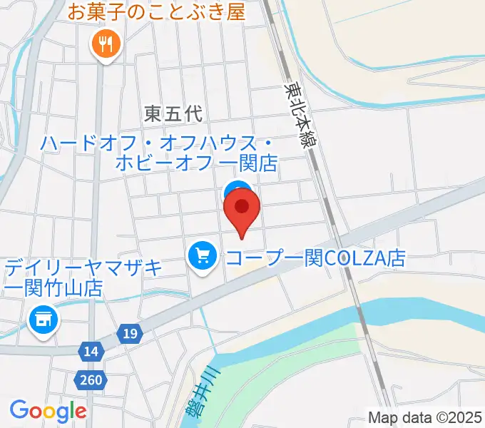TSUTAYA 一関中央店の地図