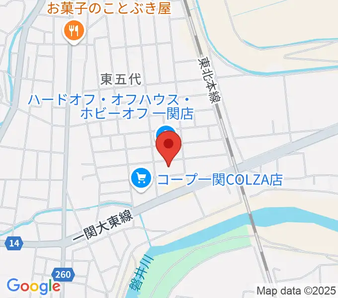 TSUTAYA 一関中央店の地図