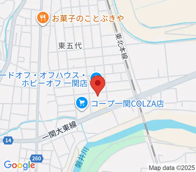 TSUTAYA 一関中央店の地図