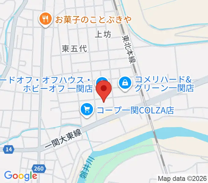 TSUTAYA 一関中央店の地図