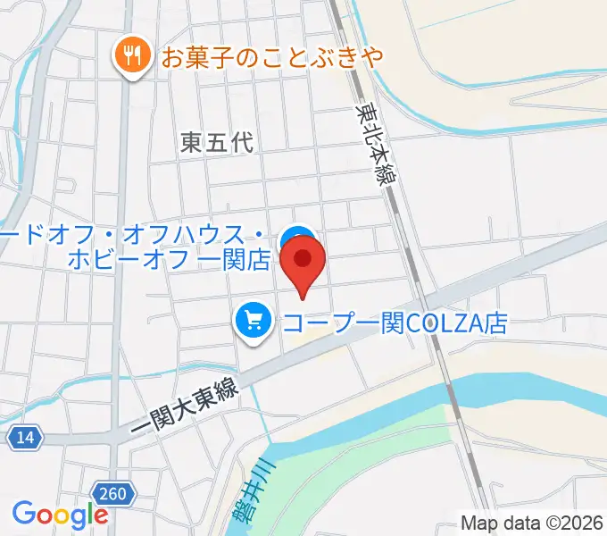TSUTAYA 一関中央店の地図