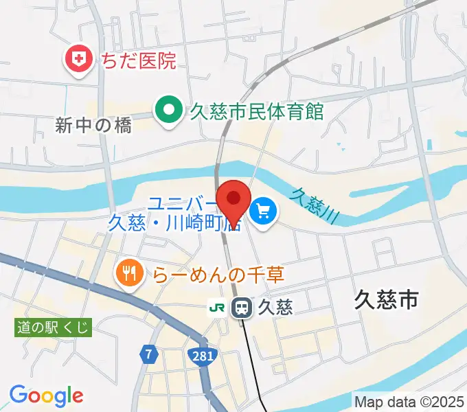 TSUTAYA 久慈店の地図